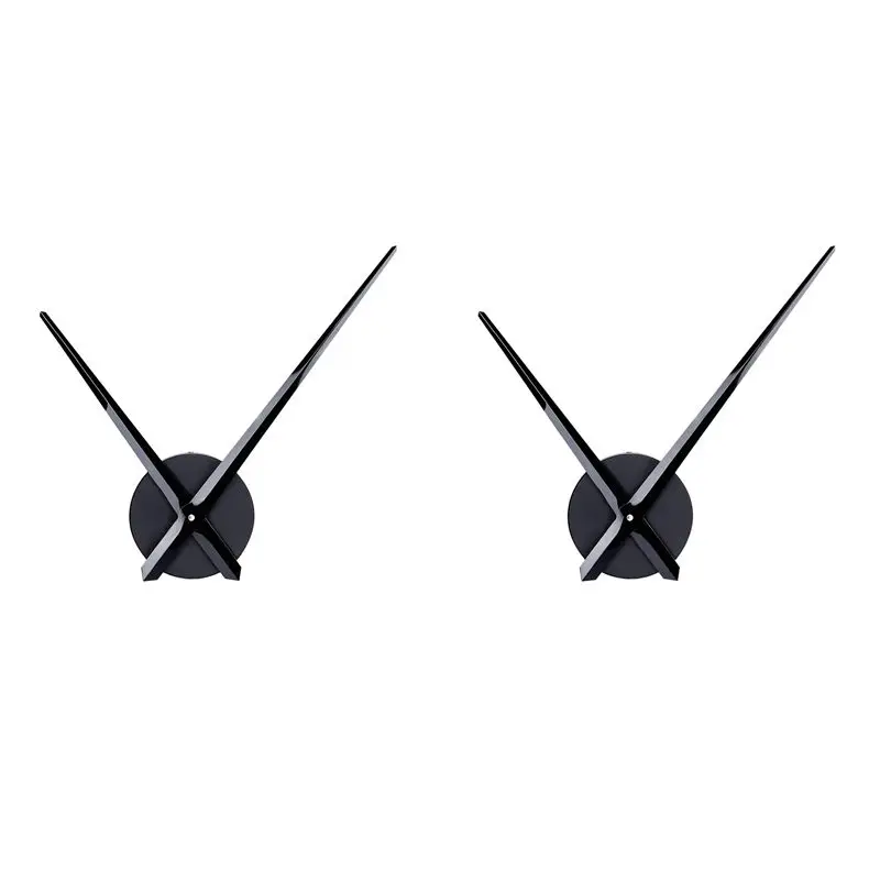 ABGG-2X 3D Clock Hands,DIY Large Clock Movement Mechanism Needles,Wall Accessories Part Replacement,Black