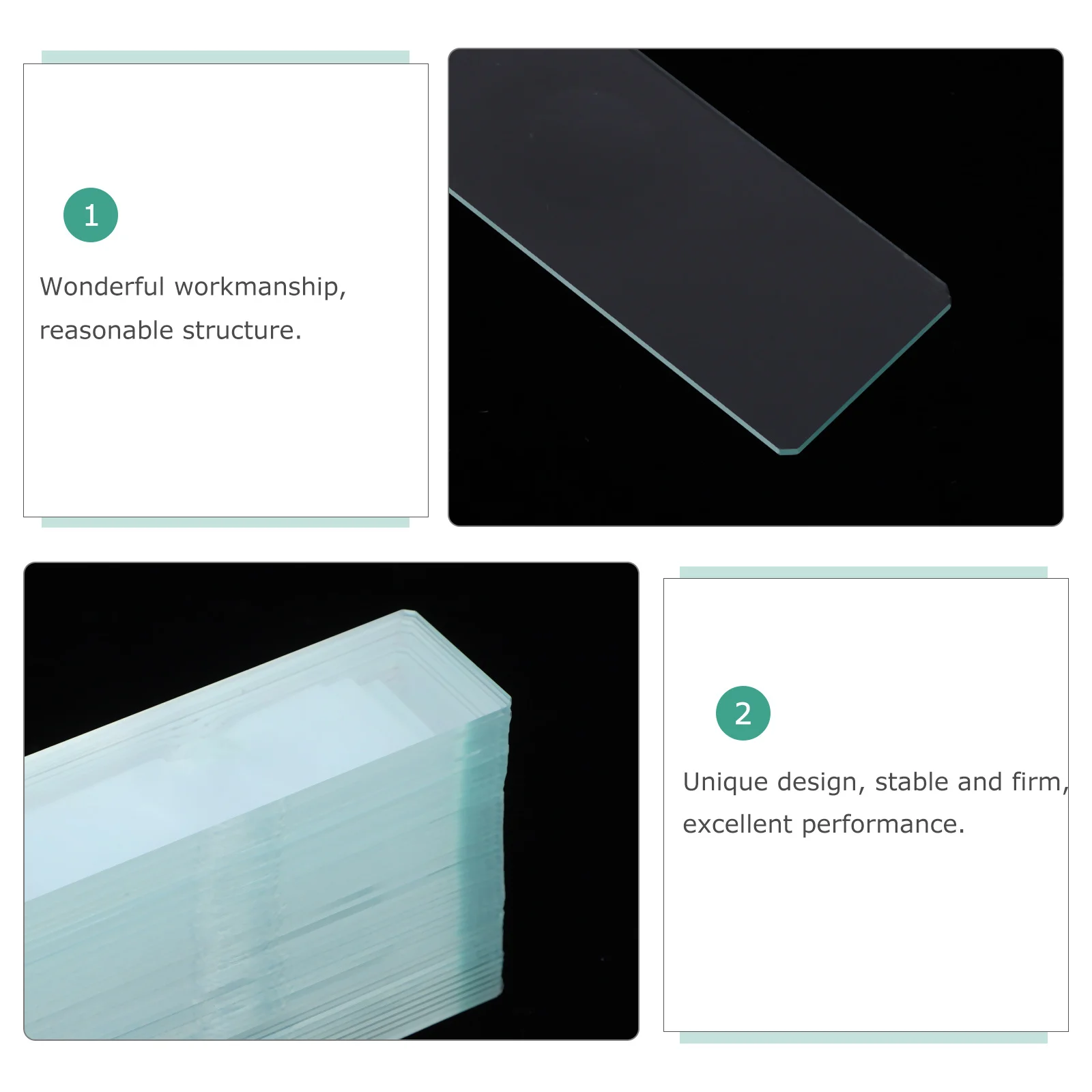 50 قطعة شرائح مجهر مقعرة واحدة عينات مختبر زجاجية سهلة الاستخدام شرائح عملية قوية للمجهر