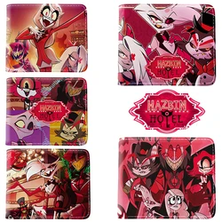 Hazbin Hotel Cartoon Children Short Wallet Portable Anime Printed Pu Purse Bag Card Holder Bus Credit Card Coin Storage Bag Gift