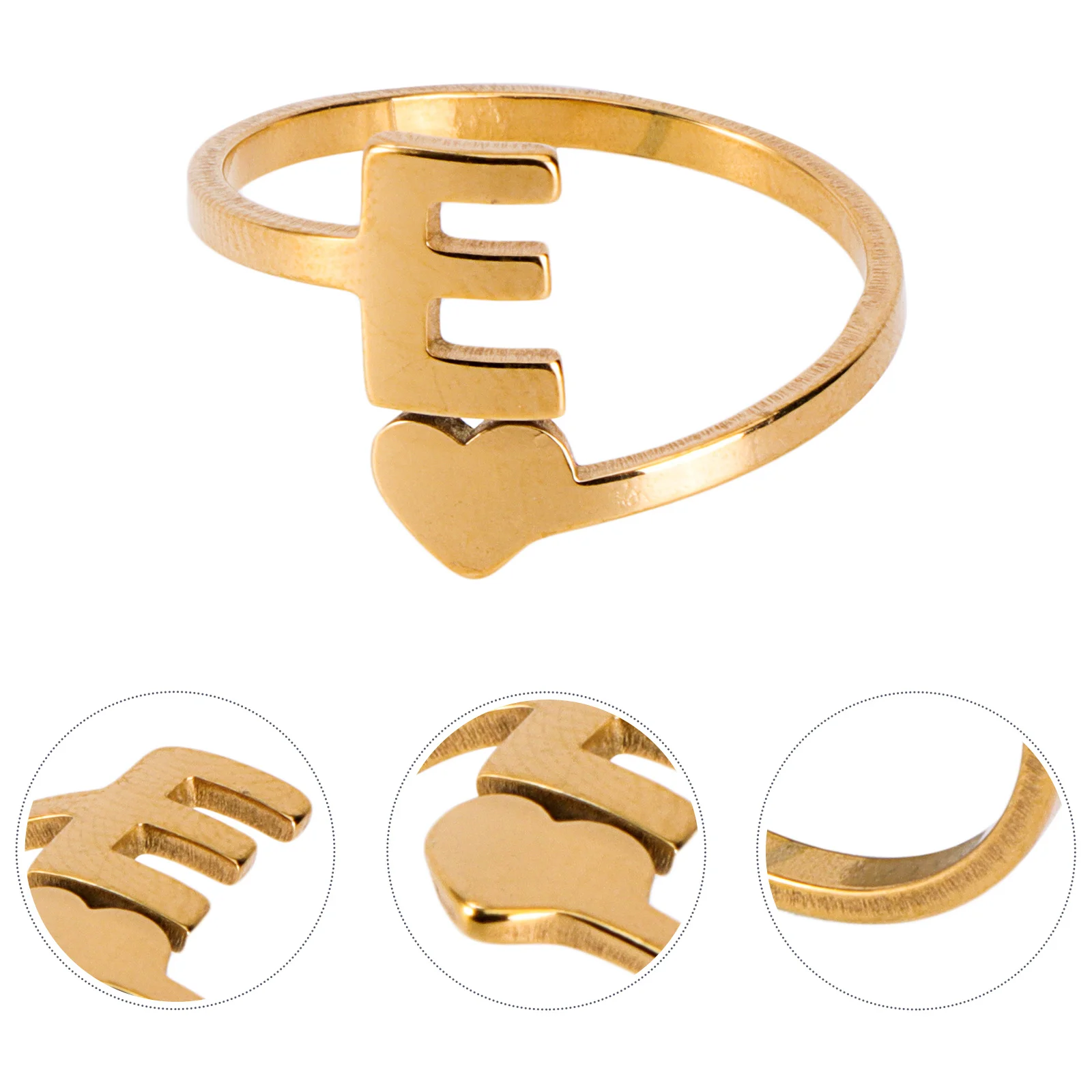 Anillo con iniciales simples, decoración exquisita, elegante para mujer, anillos delicados Vintage creativos para dedo