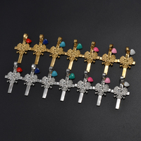 Anniyo Poland Eagle Cross With Heart Pendant Necklaces for Women Girls,Polska Poles Jewelry #381061N