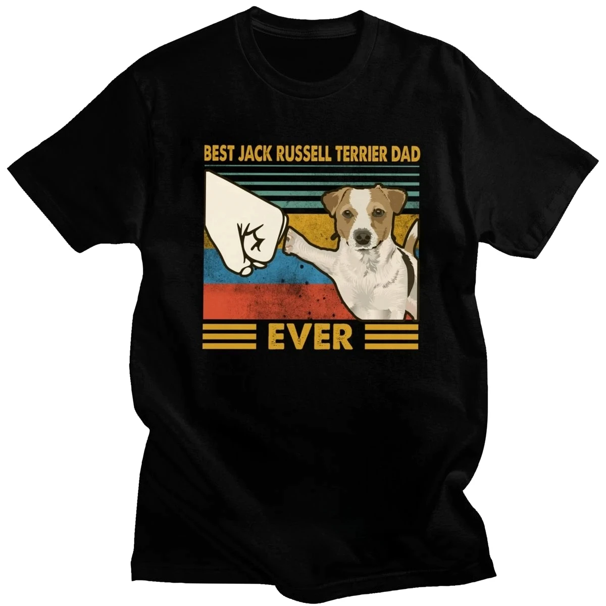 Camiseta Retro Best Jack Russell Terrier Dad Ever para mujer, camiseta de manga corta para amantes de los perros, camiseta divertida suave de verano, regalo de mercancía