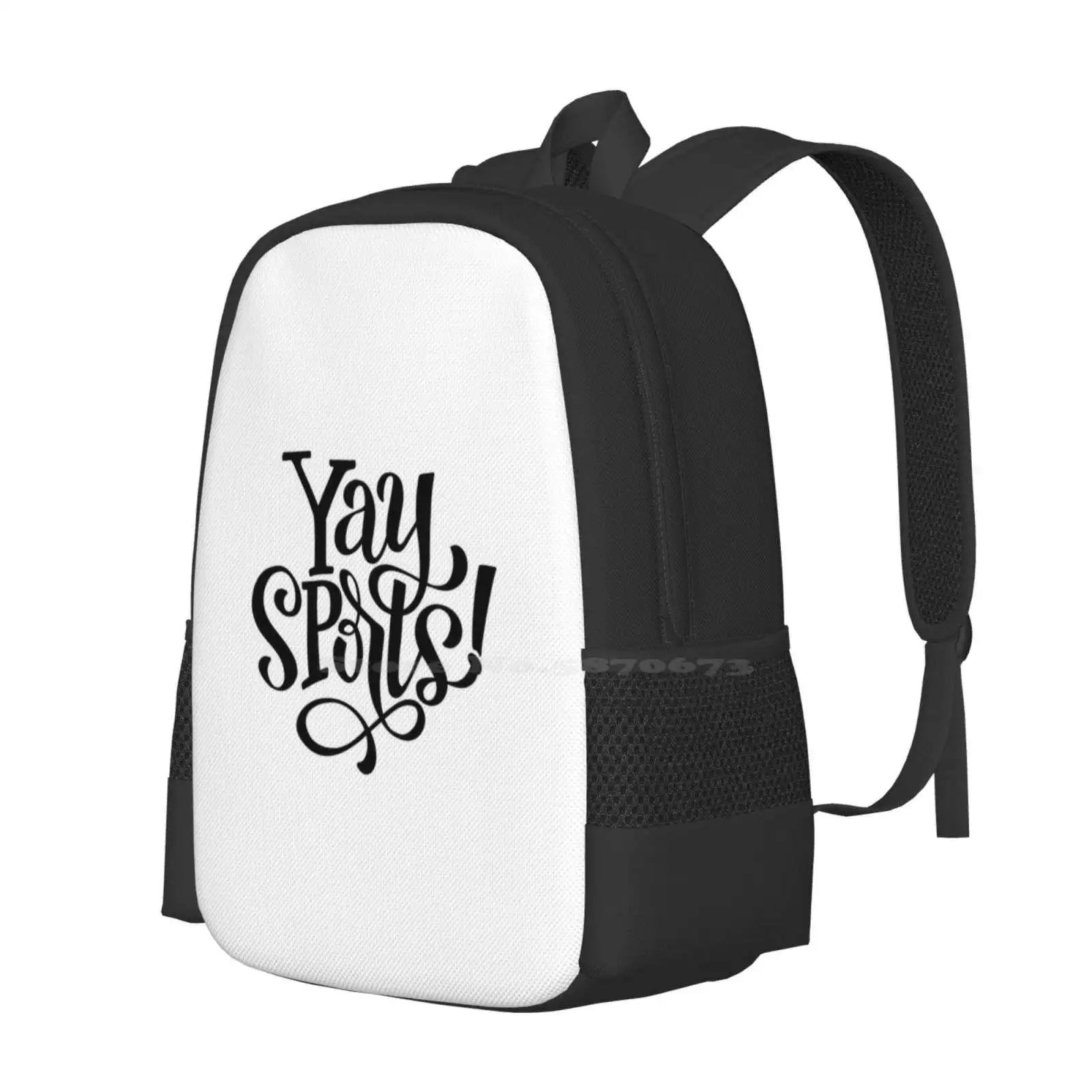 Yay Sports! Bag Backpack For Men Women Girls Teenage Sports Funny Sarcastic Hockey Baseball Basketball Football Team Golf