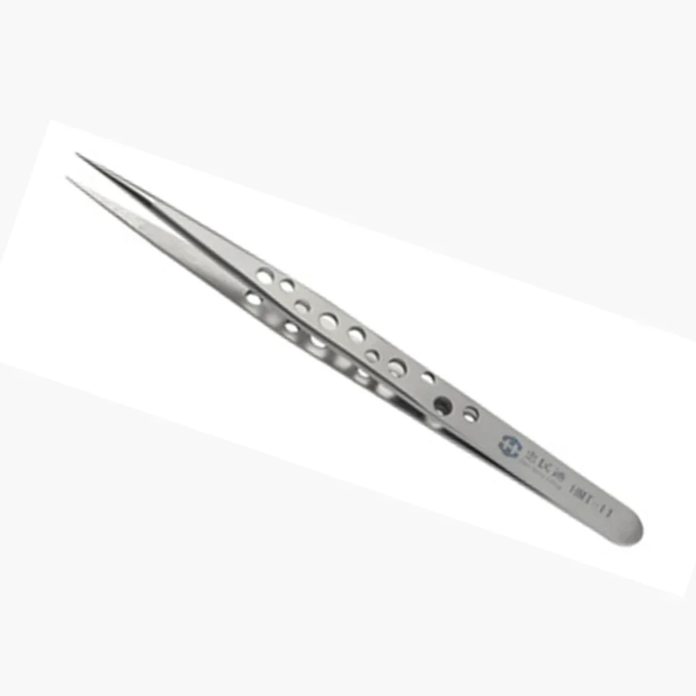 HMT-11 HMT-15 Precision Stainless Steel Tweezers Set, Anti-static Straight and Curved Tweezers, Mobile Phone Repair Tool