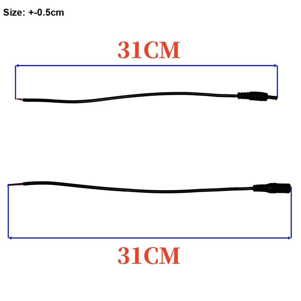 موصل مقبس طاقة تيار مستمر ، سلك توصيل كابل ، إبداعي سهل الاستخدام ، ذكور وإناث ، 5 أزواج ، 12 فولت ، 5.5 × 2.1 مم