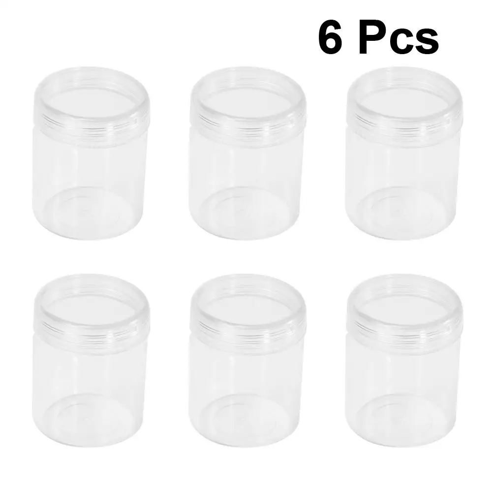 6 szt Okrągłe plastikowe pudełka do przechowywania Pojemniki na krem podróżny Butelki na próbki do podróży Camping Mini Solid Sub Butelki wielokrotnego użytku PP