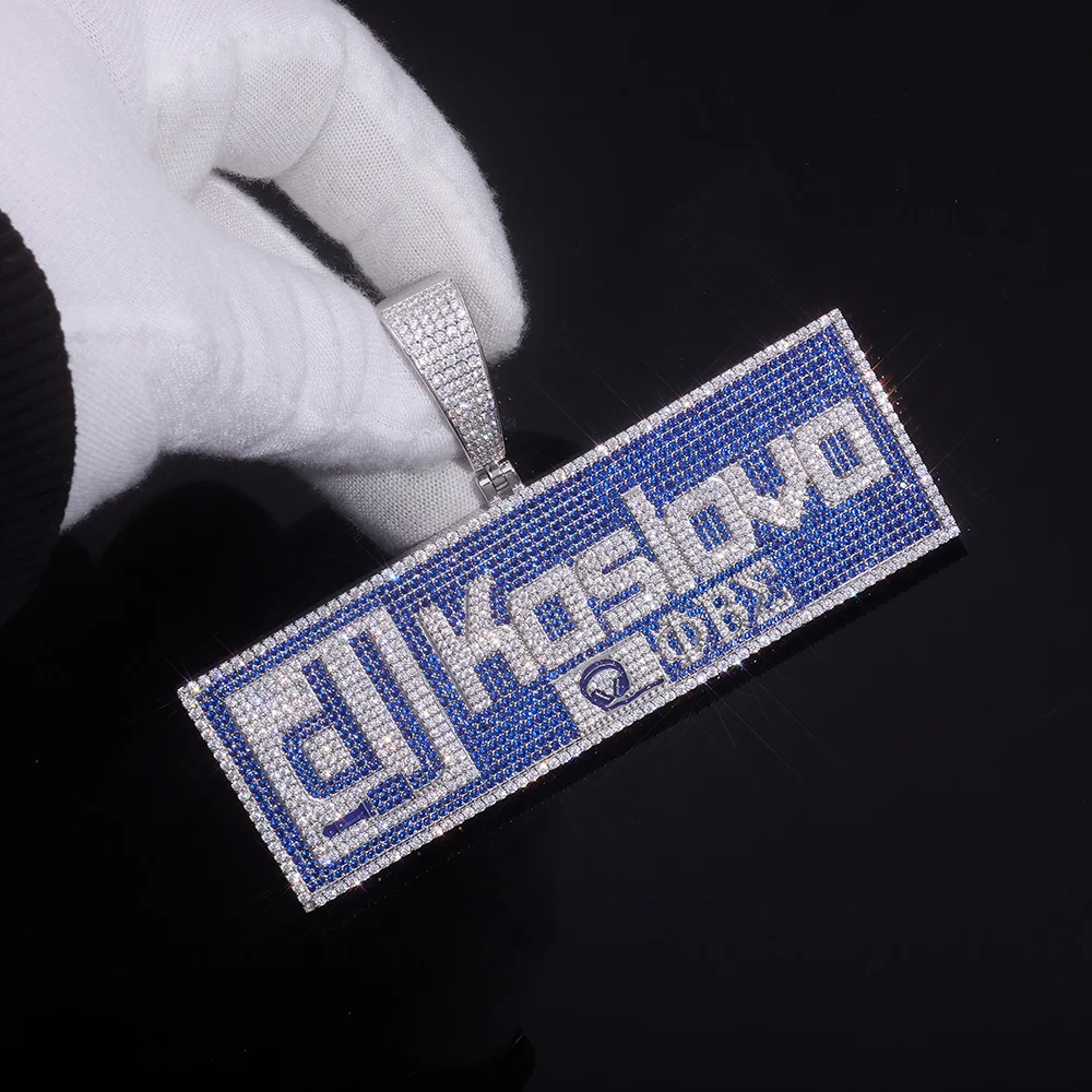 

Индивидуальный кулон-буква ESKEEM с кубическим цирконием 5А, серебро 925 пробы, крупный кулон-жетон с инкрустацией, цепочка