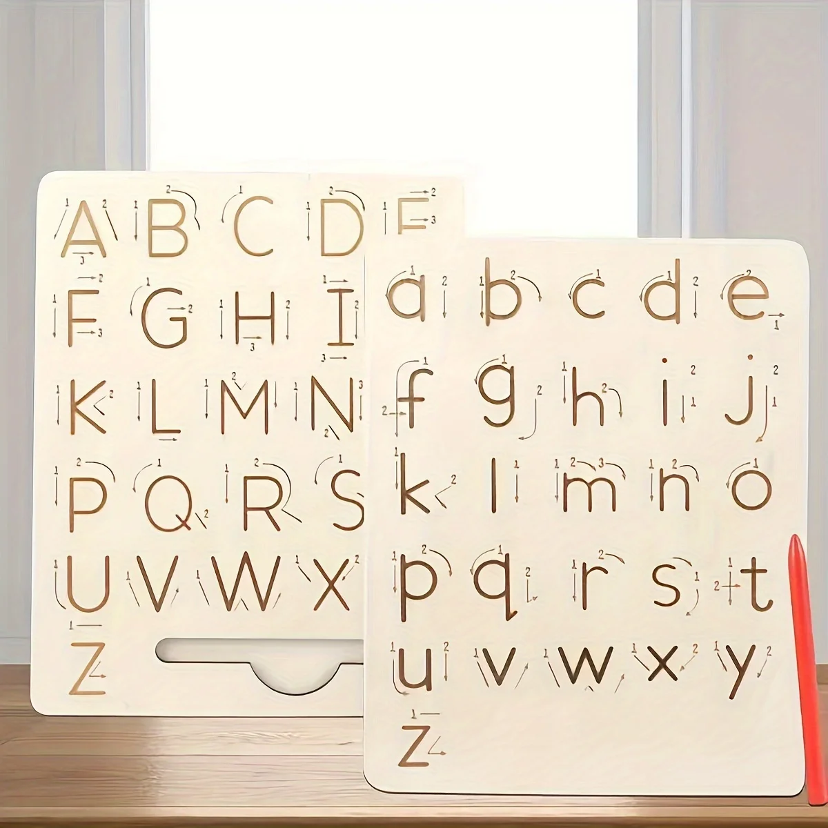 

Двусторонняя доска для письма с буквами для домашнего обучения, головоломка, обучающая доска для практики координации рук и глаз