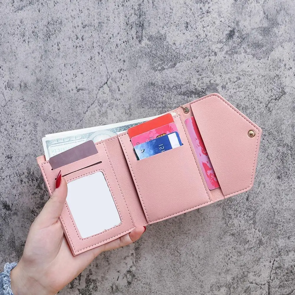 محفظة نسائية عصرية مع شرابة أنثى قصيرة محافظ صغيرة للطلاب حامل بطاقة جلدية جميلة ومحفظة للعملات المعدنية