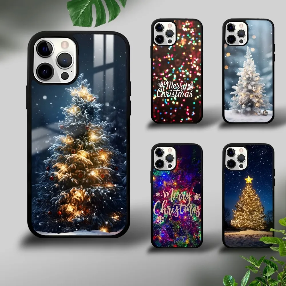 

Christmas Tree Lights Phone Case For iPhone 16 15 14 13 12 11 Pro Xs Max Mini Plus Celulares Hard Funda