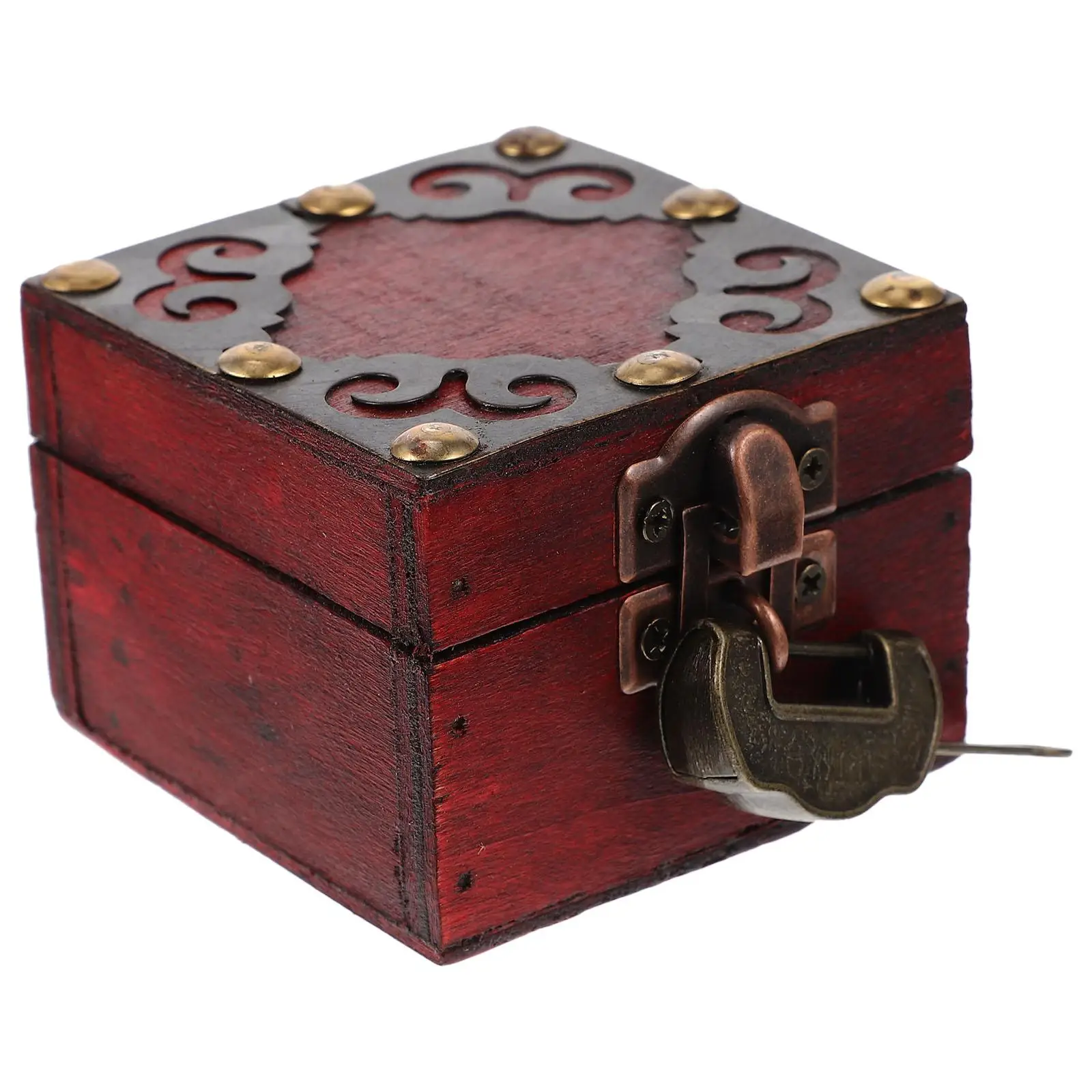 

Wooden Storage Jewelry Organizer Retro Treasure Box Protective Case Dustproof Scratch Resistant Decorative Box Wooden Holder