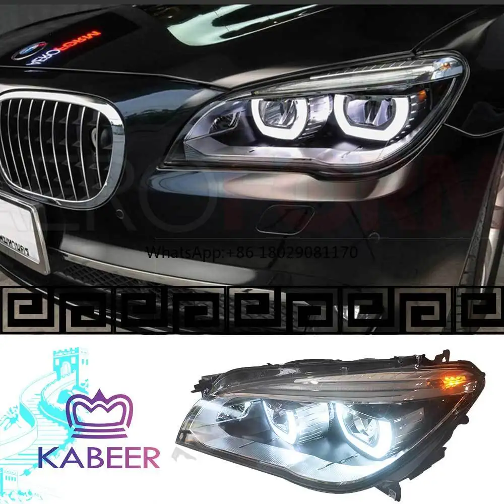 

Kabeer F01 LED headlight for BMW 7 series 2010-2016 F01 F02 xenon headlamp upgrade modified to F01 headlight with angel eye