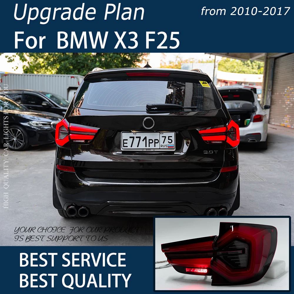 BMW X3 2011-2017 F25 용 LED 자동차 미등 어셈블리 업그레이드 2023, 최신 G01 G08 디자인 신호 램프 액세서리