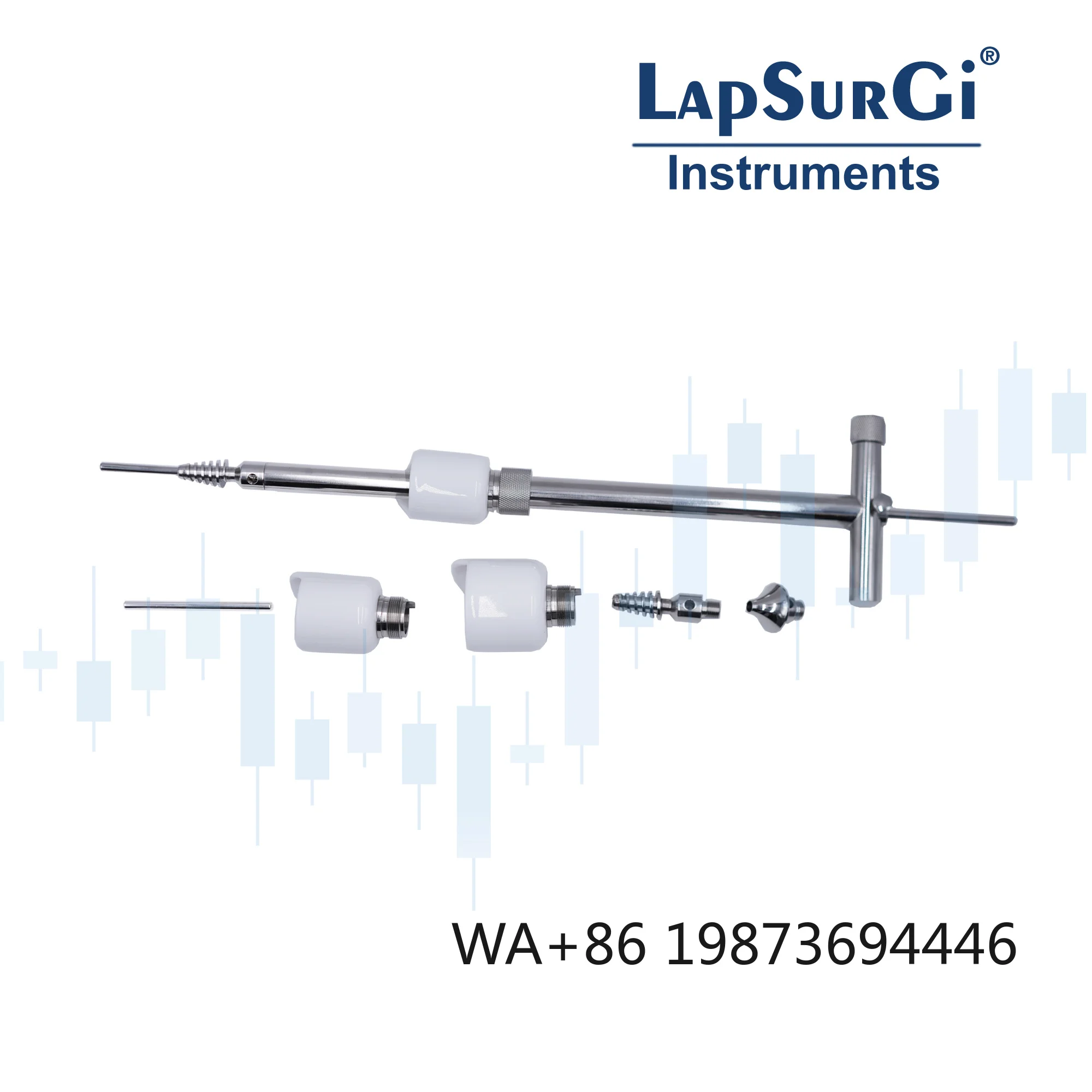 

Cup-type uterine manipulator set, laparoscopic gynecological instrument equipped with three replaceable cups