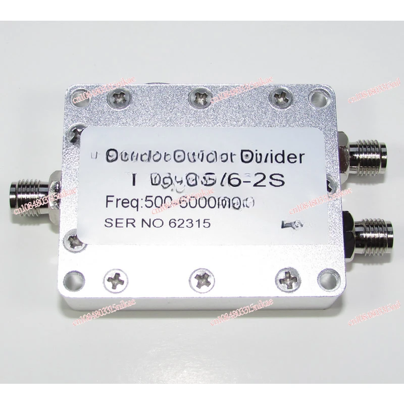 PD-0.5/6-2S 0.5-6GHz 30W SMA RF 1/2 power splitter, impedance 50 ohm, insertion loss ≤ 1.0dB