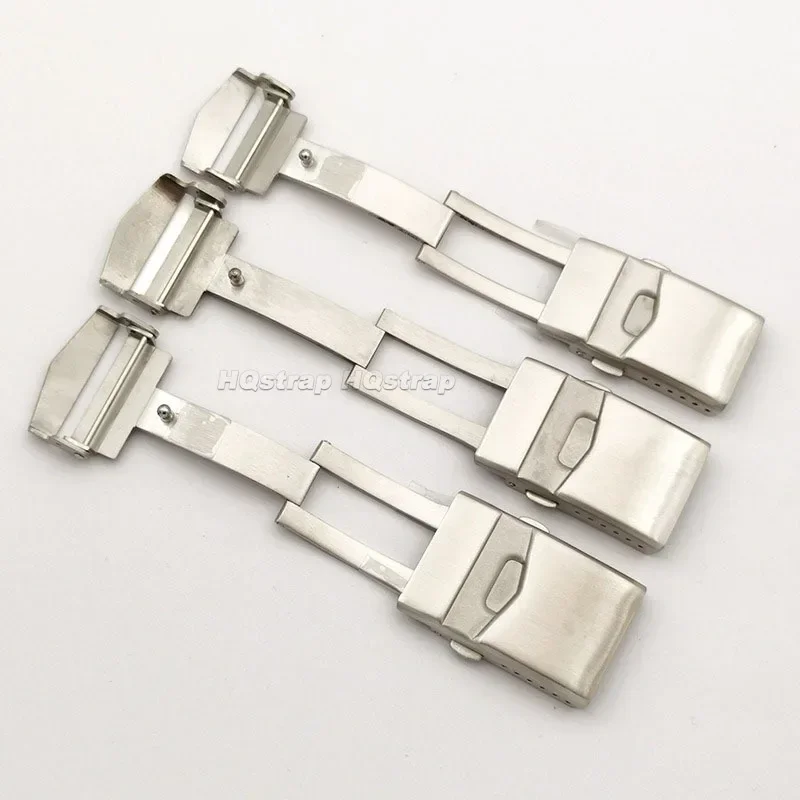 316L Metal Buckle Soild Stainless Steel Watch Strap Clasp 18mm 20mm 22mm Folding Band Button for Seiko Universal Accessories