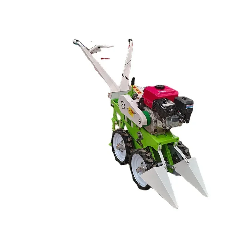 engine Two rows of garlic harvester Four wheels rear knife model Hand-held garlic collector Garlic digging machine