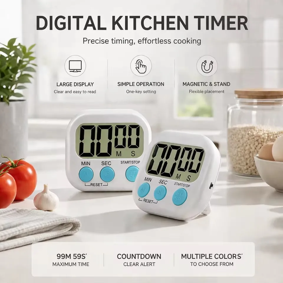 Timer Digital Chronometers For Cooking Egg Study Classroom Kids Countdown Clock Kitchen Gadgets Utensil Accessories Stopwatch