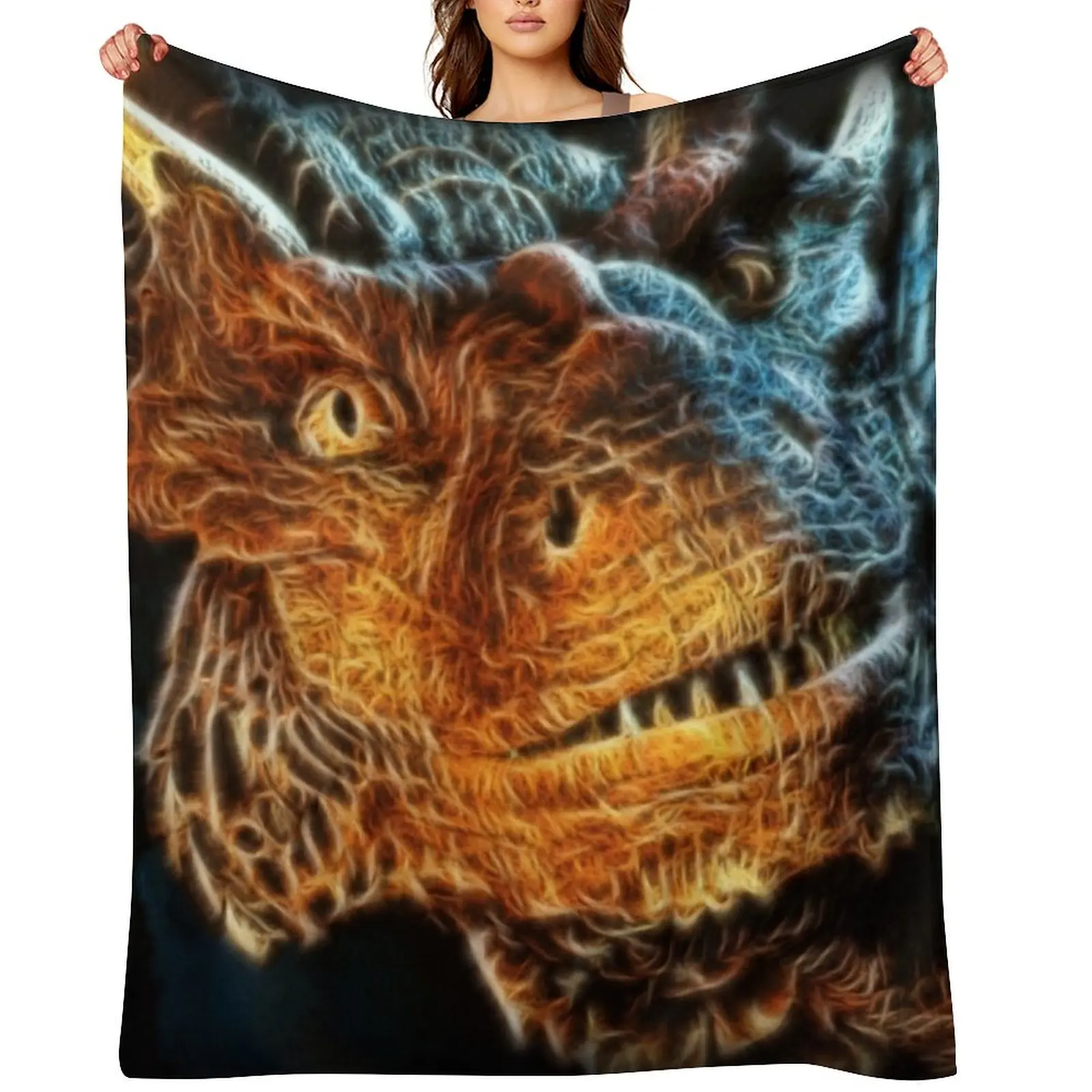 Manta de sofá con diseño de Draco, el dragón de la popular película Dragonheart, regalos de Navidad, manta grande para bebés