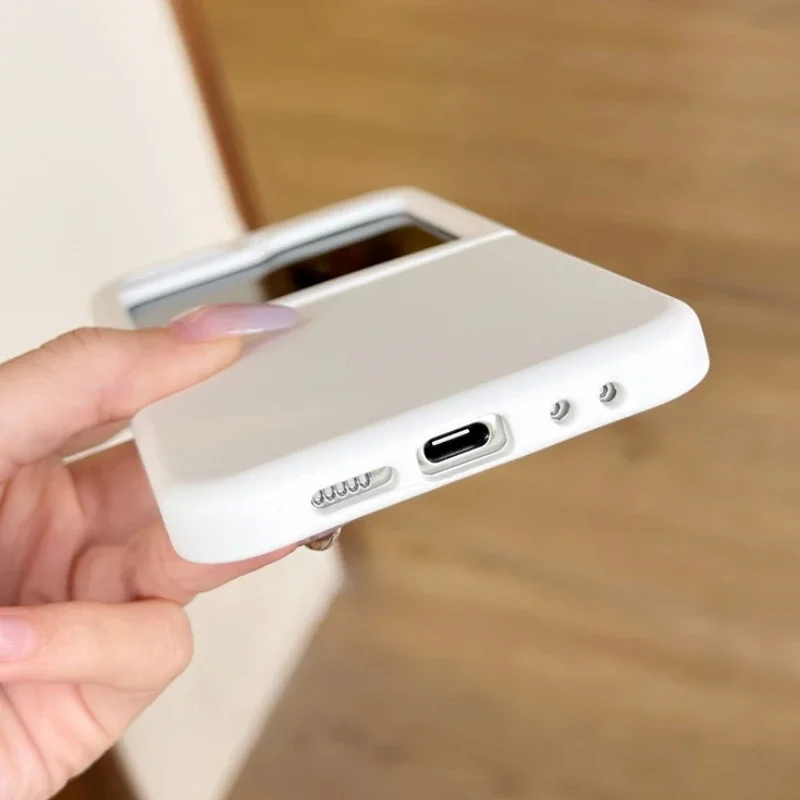 For Samsung Z Flip 6 Fluorescent Color Liquid Silicone Case For Z Flip 5 6 Shockproof Matte Bumper For Galaxy ZFlip6 Candy Cover