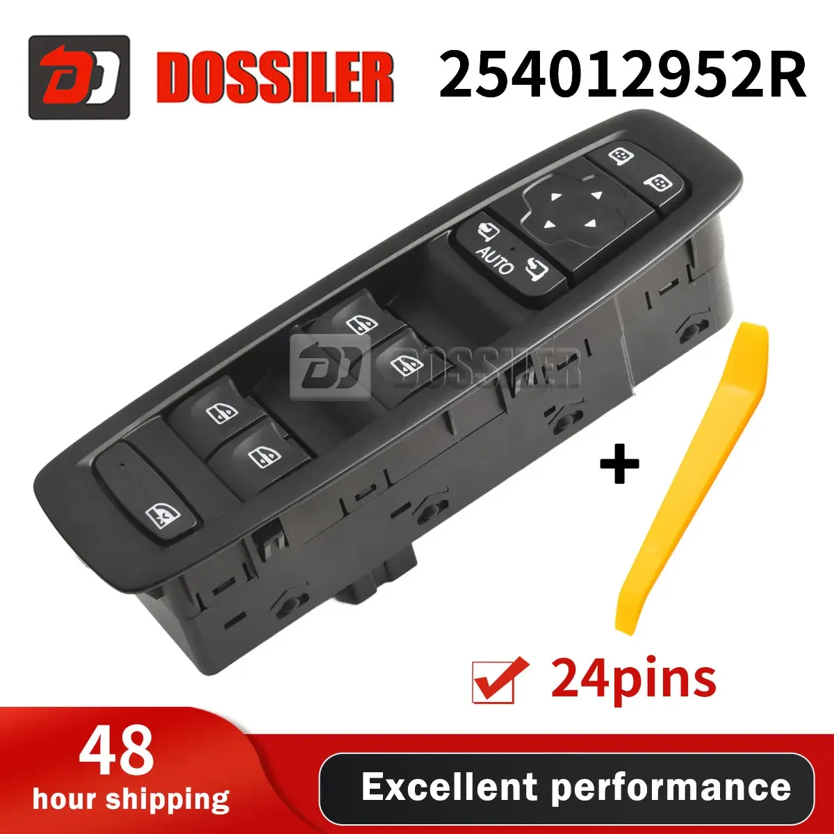 254012952R Dossiler Window Control Switch for Renault Kadjar Megane Electric Power Glass Lifter Regulator Button Car Accessories