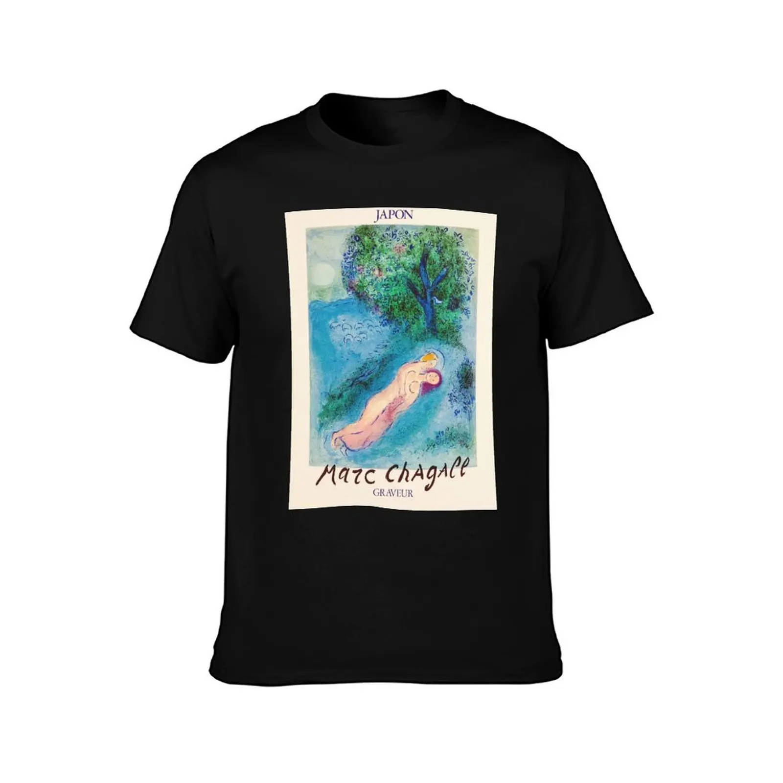 Marc Chagall - Exhibition poster Japon 1987 T-Shirt Athletic Fit Sports Short Sleeve Top