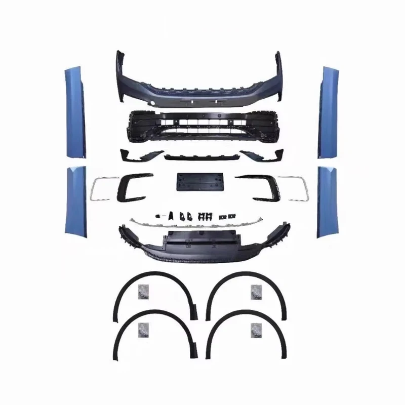 R-Line Style Front Bumper Assembly Grille Wheel Eyebrow Body Kit Fit VW Tiguan L 2017-2024 Exterior Modification Parts