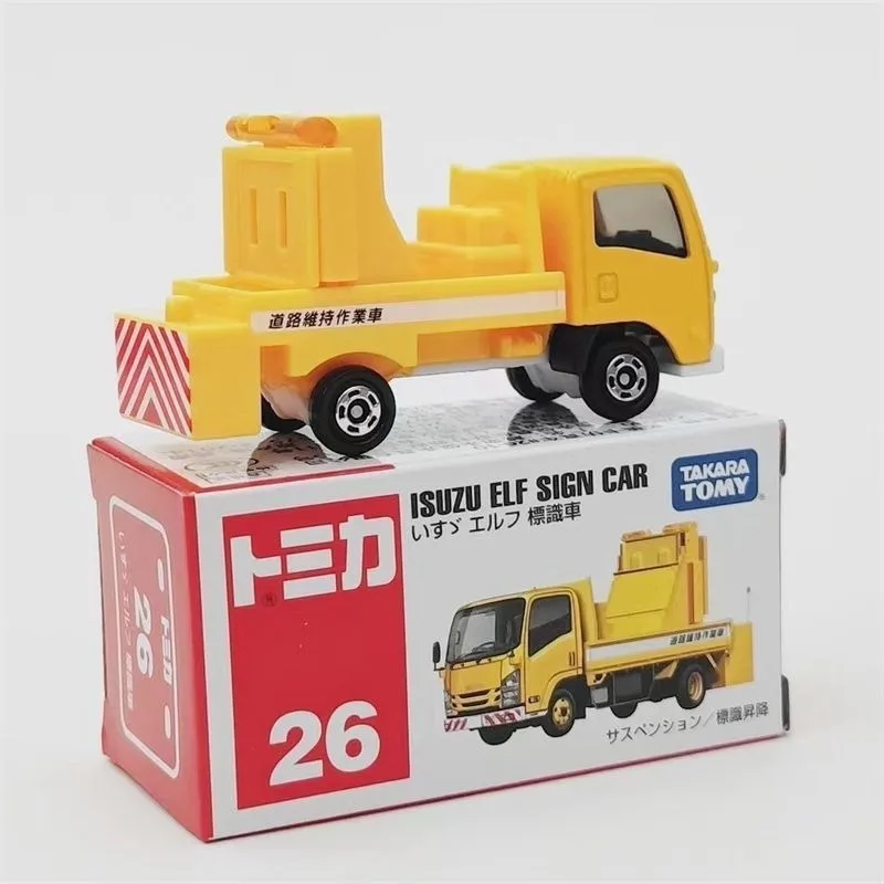 Afbeelding 4: TAKARA TOMY Tomica Rood Witte Doos Nr. 26 Isuzu Bouwvoertuig Legering Diecast Automodel Speelgoedcollectie voor jongens