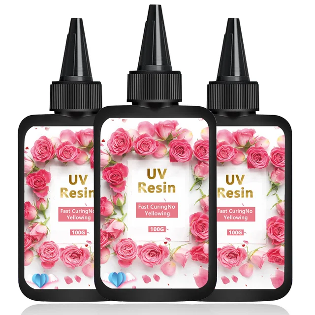 Żywica UV Twardy klej Krystalicznie przezroczysty Utwardzanie ultrafioletem DIY Żywica epoksydowa Silikonowa forma Klej UV Słoneczne światło słoneczne Narzędzie do tworzenia biżuterii