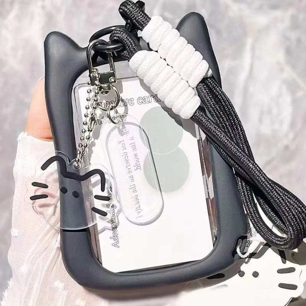 New Transparent Card Holder Simple Portable Card Bag Protection Case Office Supplies