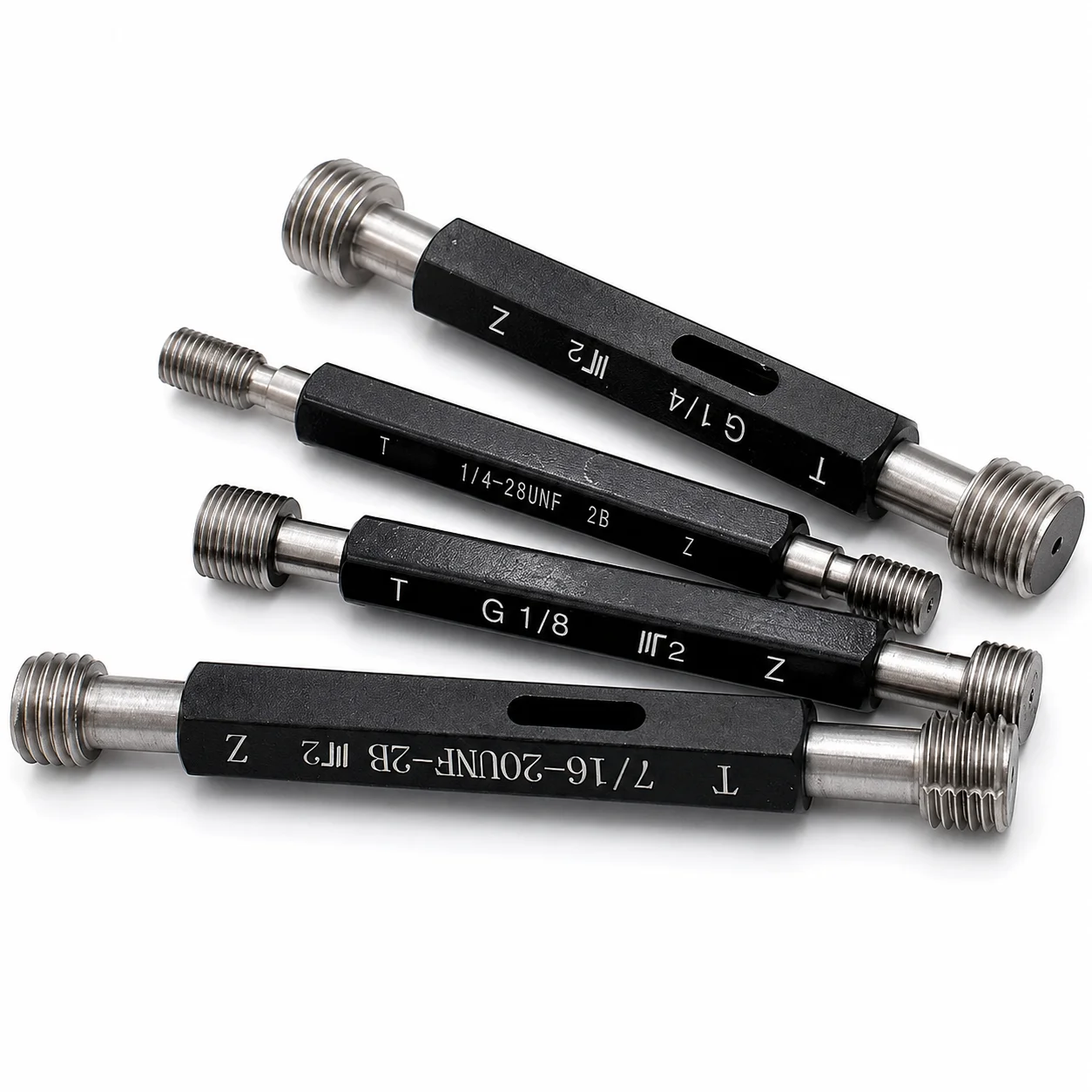 1PCS M2-M16 Metric Fine Thread Plug Gauge Steel Precision Internal Thread Measuring Tool for CNC Machining Inspection