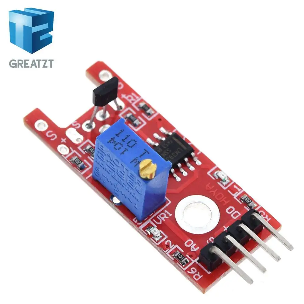 GREATZT Smart Electronics 4pin KY-024 Linear Magnetic Hall Switches Speed Counting Sensor Module for arduino DIY Kit