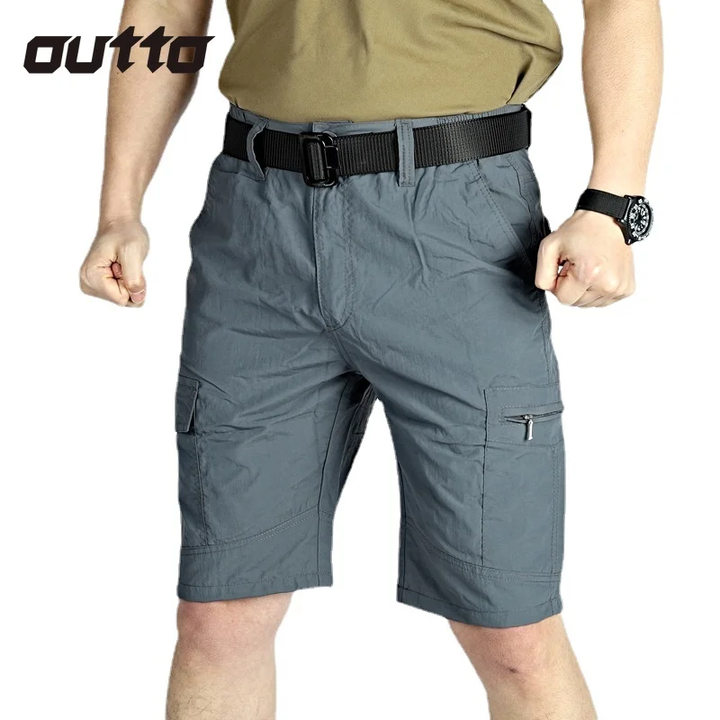 Summer Quick Dry Tactical Shorts Men Multi-pockets Lightweight and Breathable Half Pants Outdoor Hiking Camping Climbing Shorts