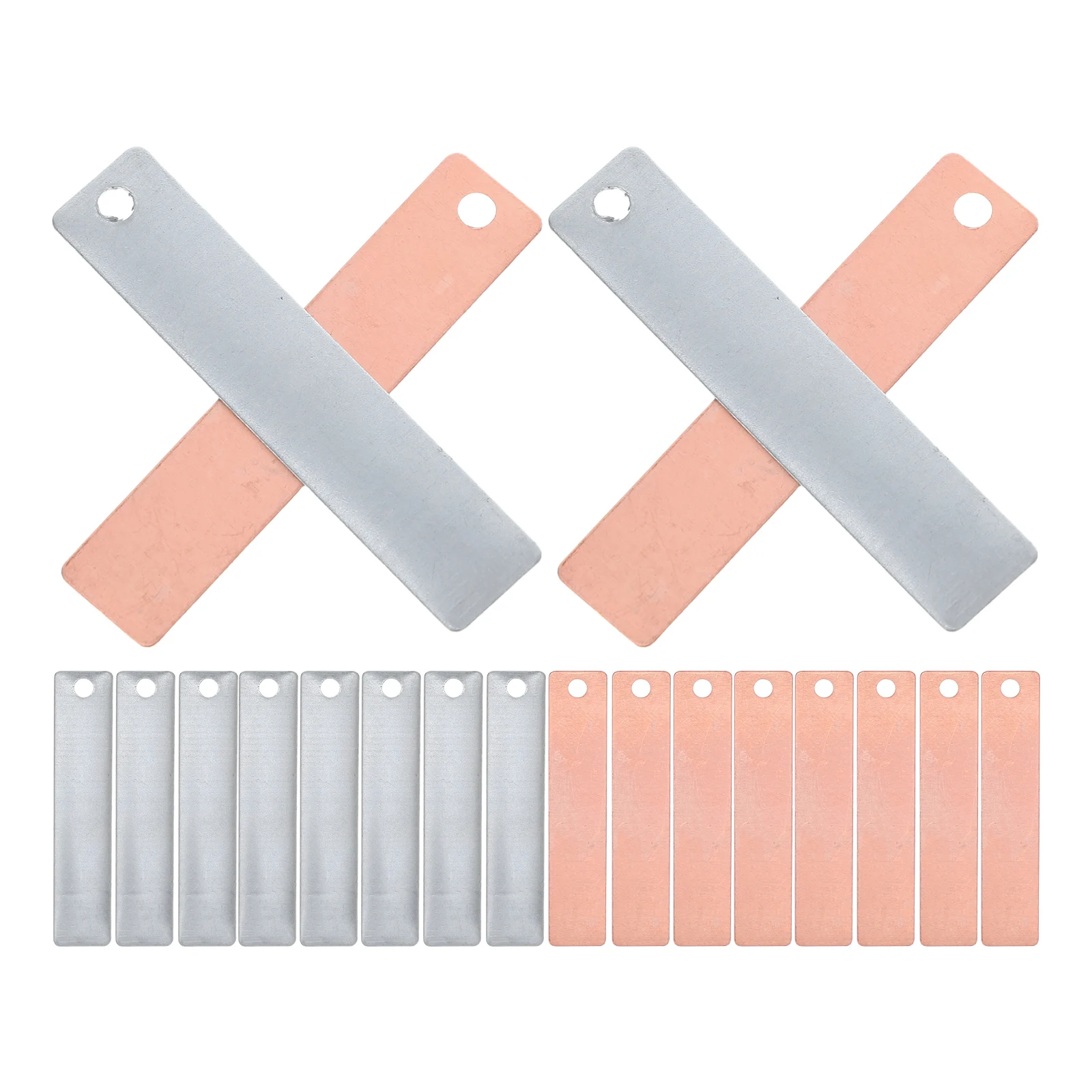 10 Pairs Copper Zinc Electrode Sheets Physics Teaching Experiments Fruit Supplies Science Lab Tools Copper Strips Zinc