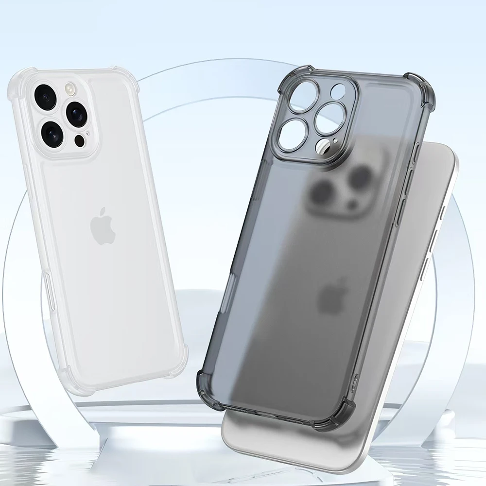 

Shockproof Silicone Soft Case For iPhone 16E 16 15 14 13 12 Mini 11 Pro XS Max X XR SE 8 7 Plus Candy Color Matte Clear Shell