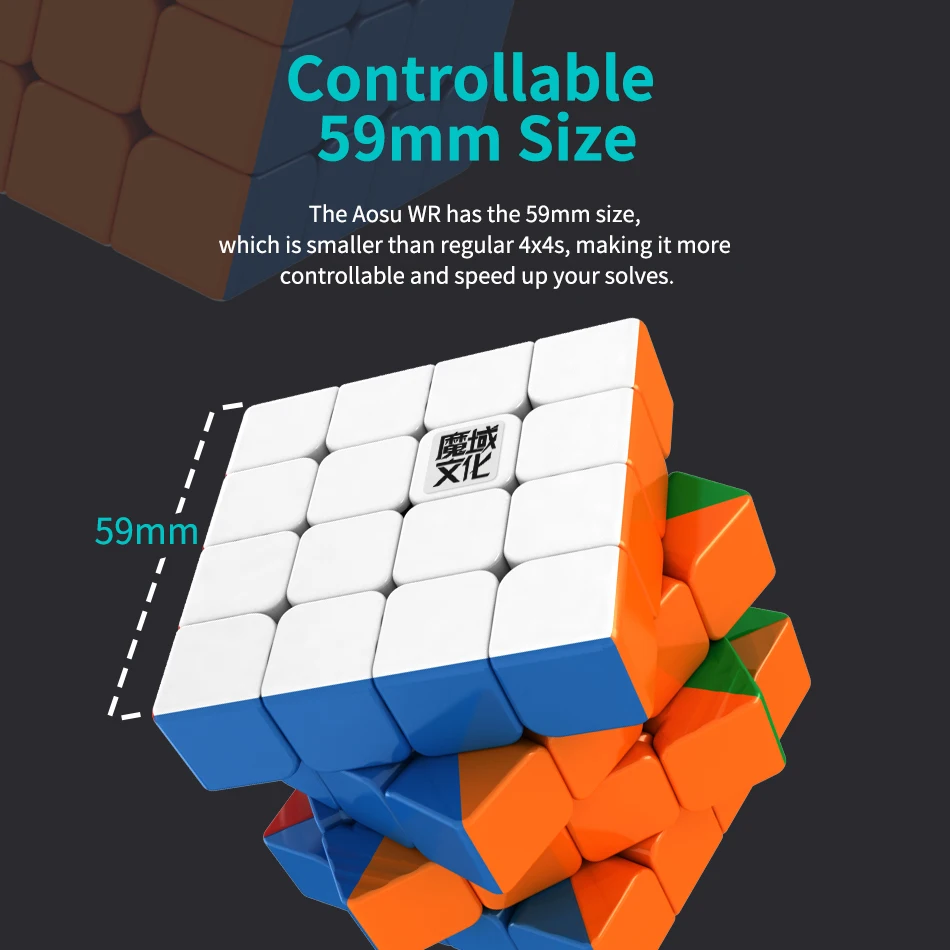 Moyu aosu wrm 4 x4x4 magnetischer magischer geschwindigkeit würfel aufkleber loses profession elles zappeln spielzeug aosu 4x4 cubo magico puzzle