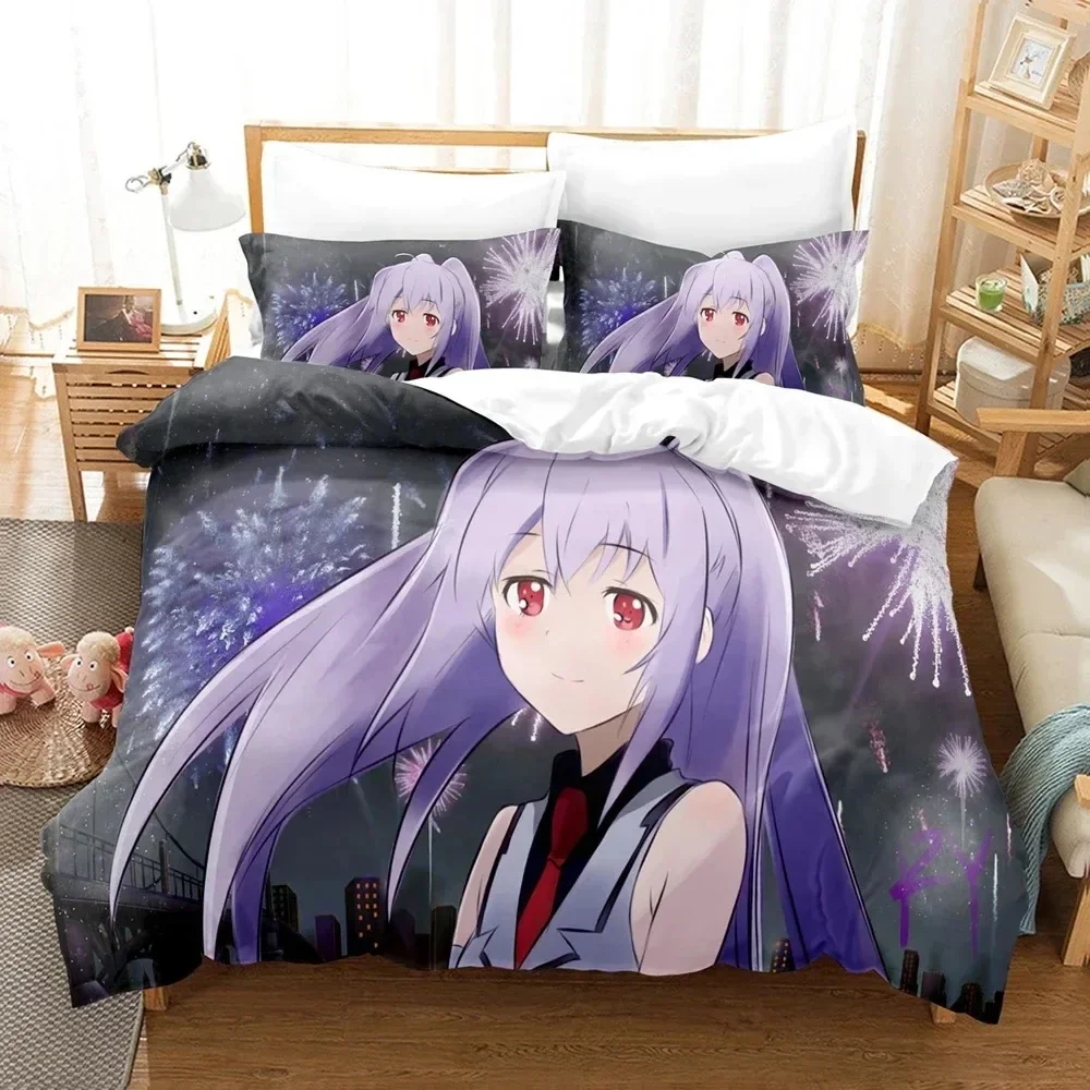 

Anime Plastic Memories Isla Bedding Set Boys Girls Twin Queen Size Duvet Cover Pillowcase Bed Kids Adult Home Textile