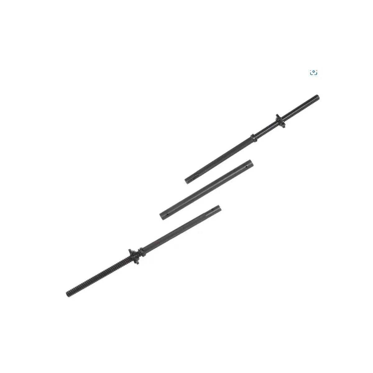 شريط وزن مستقيم مكون من 5 أقدام و3 قطع، أطراف ملولبة لقفل الياقة الآمن، وتدريبات القوة في صالة الألعاب الرياضية المنزلية والاستخدام التجاري