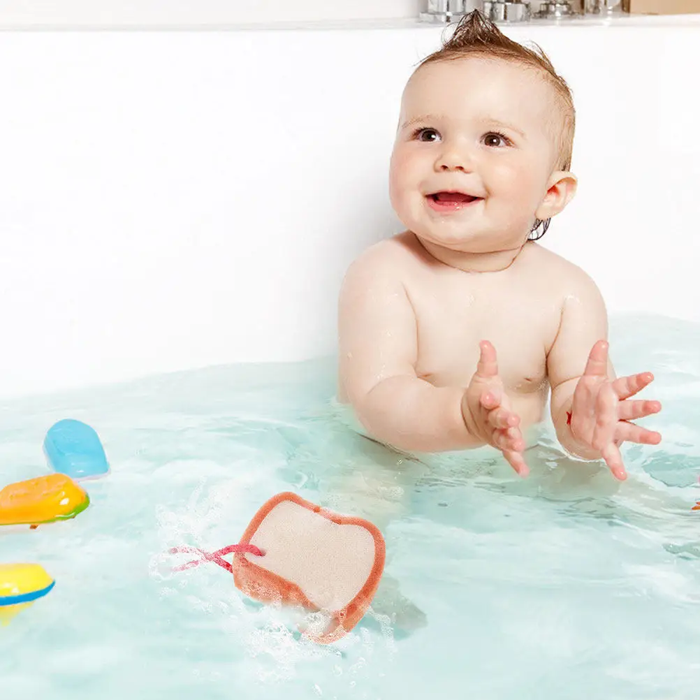

2Pcs Baby Bath Sponge Soft Gentle Exfoliating Bathing Sponge for Kids Newborns Body Cleaning Shower Sponges Baby Bath Brush