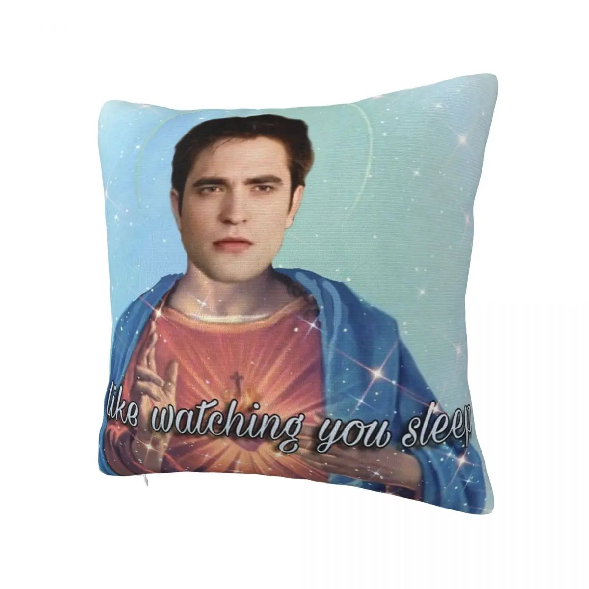 Twilight Edward Jesus Pillowcase Soft Fabric Cushion Cover Gift Robert Pattinson Throw Pillow Case Cover Seater Zippered 45X45cm