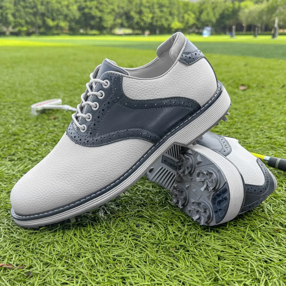 Scarpe da golf da uomo Scarpe in pelle intagliata Brock scarpe da ginnastica da golf impermeabili da lavoro casual antiscivolo