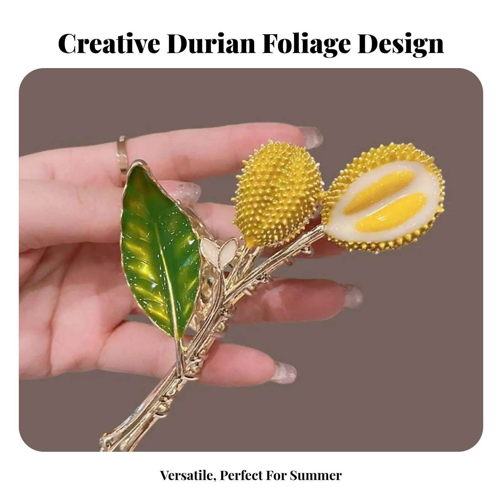 Metal Hair Claw Clip for Women Large Durian Shape Alloy Jaw Barrette Strong Grip Updo Bun Trendy Hair Jewelry
