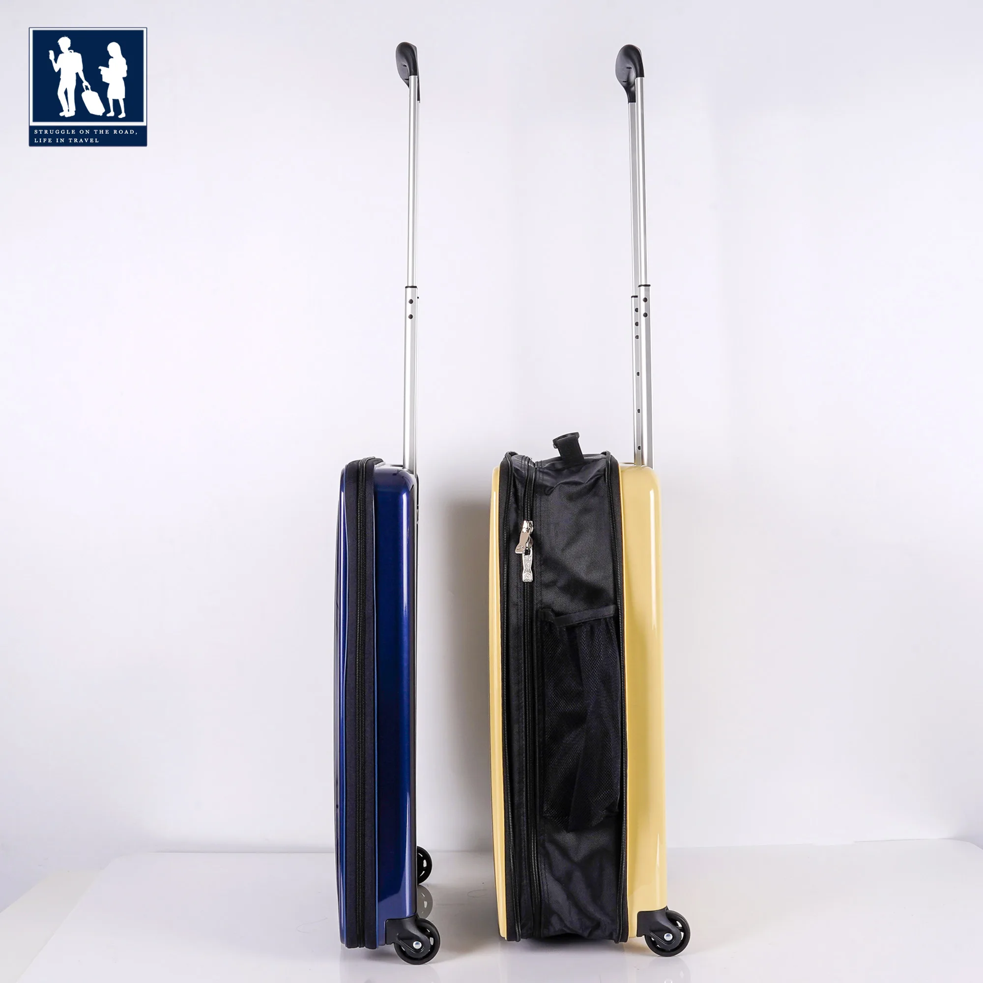 New PC material foldable trolley luggage case,High-quality folding suitcase on wheels,20 inch carry on rolling luggage,travel