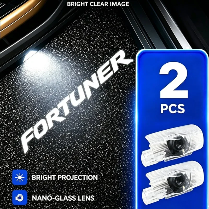 LED Car Door Welcome Warning Light For FORTUNER 2015-2024 2019 2020 2021