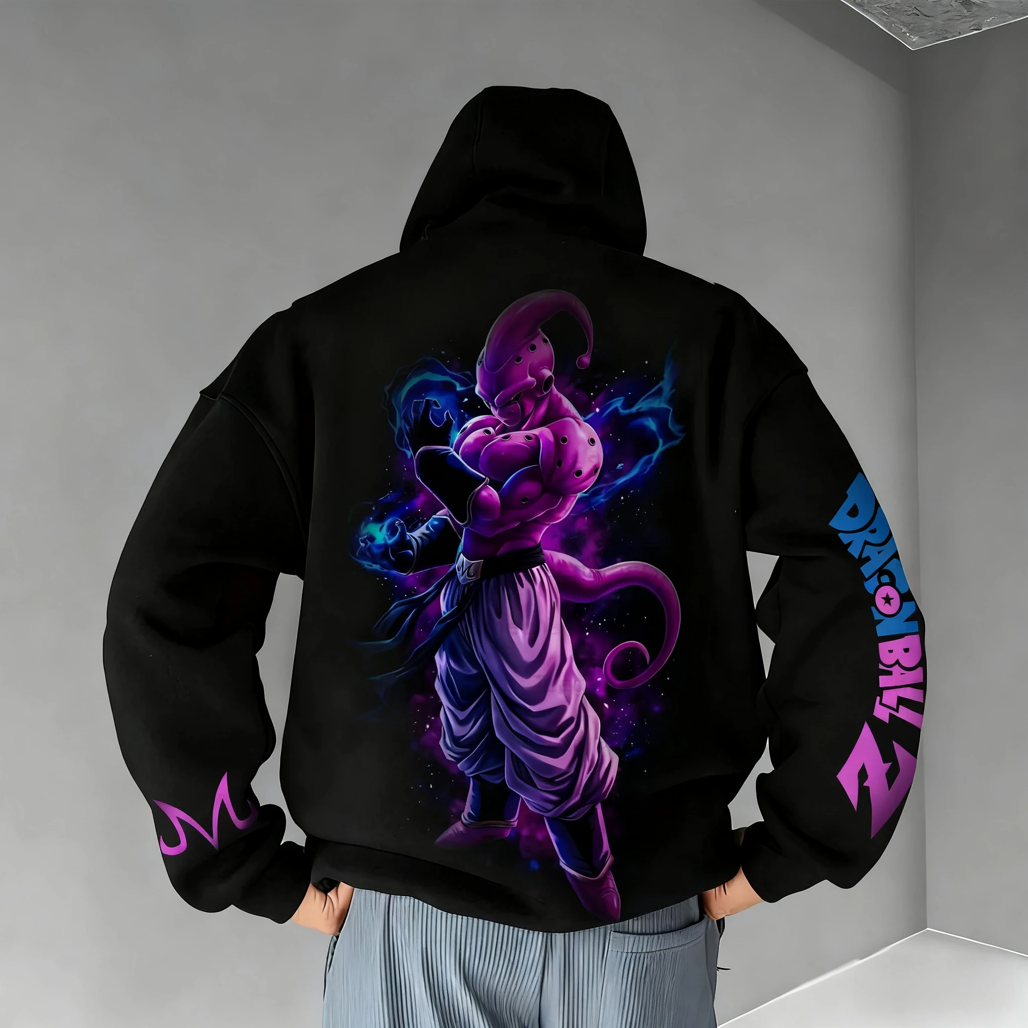 

Dragon Ball аниме Co брендовая толстовка мужская осень/зима новая коллекция Majin Buu с принтом повседневный свободный свитер для родителей и детей топ