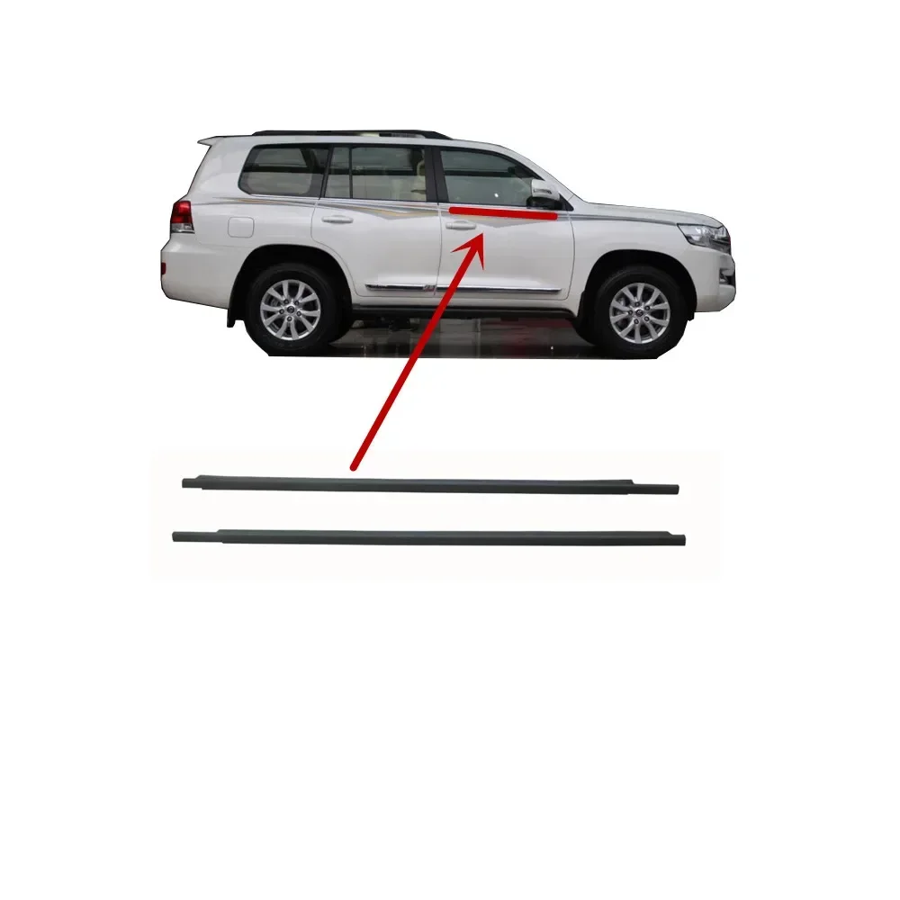 

2 Pcs Front Windows Rubber Outside for Toyota Land Cruiser LC300 2020-2022 Protecter Weatherstrip Seal for Glass Outer Laminate