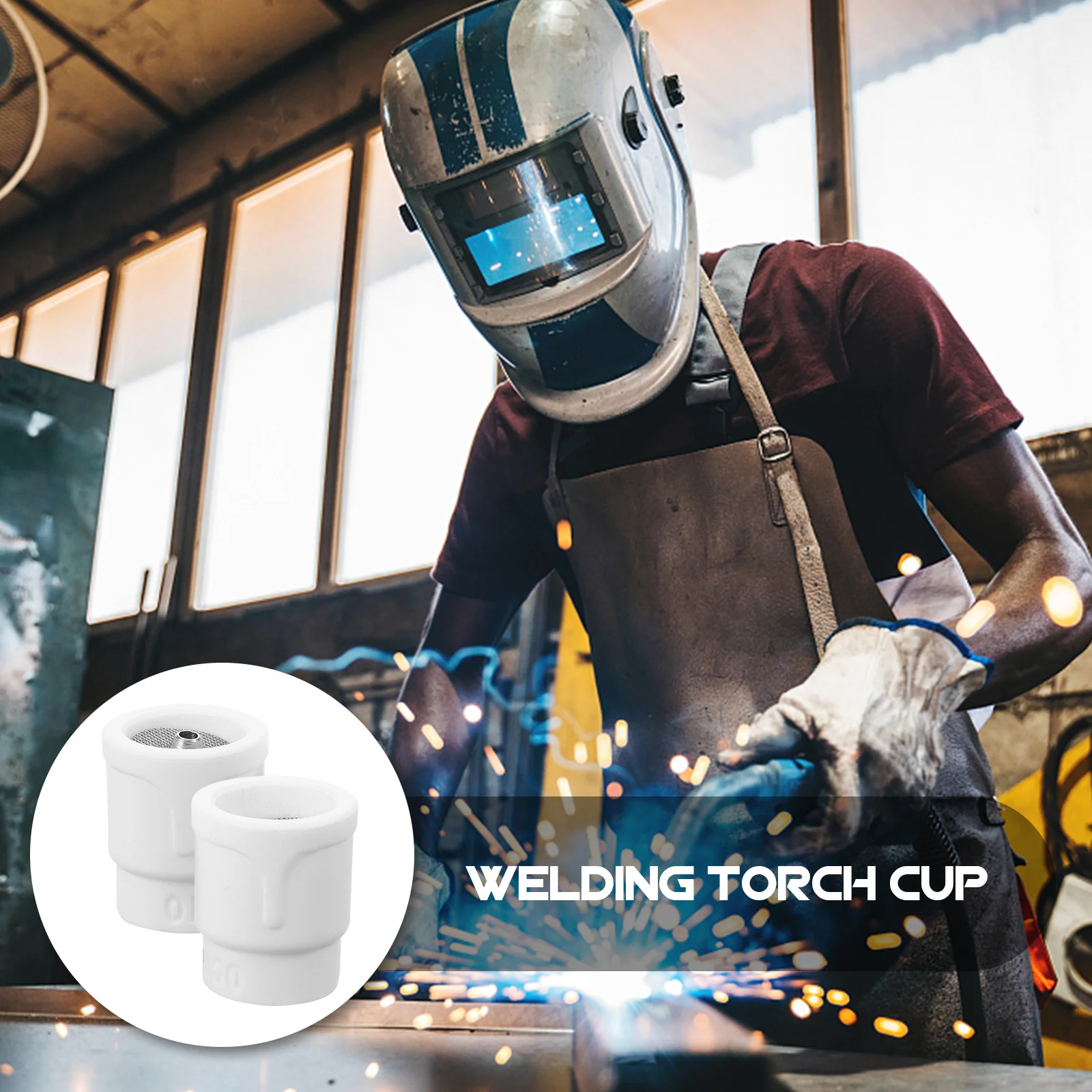 

2 Pcs Welding Cup Tig Equipment Cups Torchcups Ceramic Nozzles Gas Lenses for and