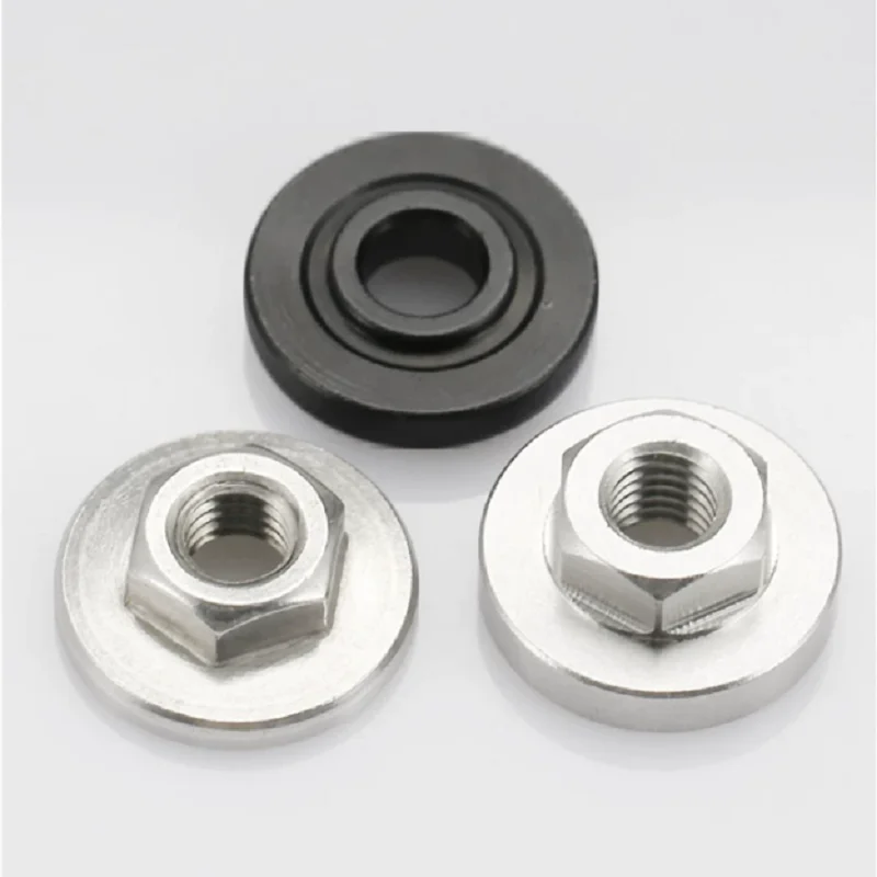 Stainless Steel Hexagon Flange Nut Pressure Plate For 100 Type Angle Grinder Universal Grinding Clamping Plate Polisher Refittin