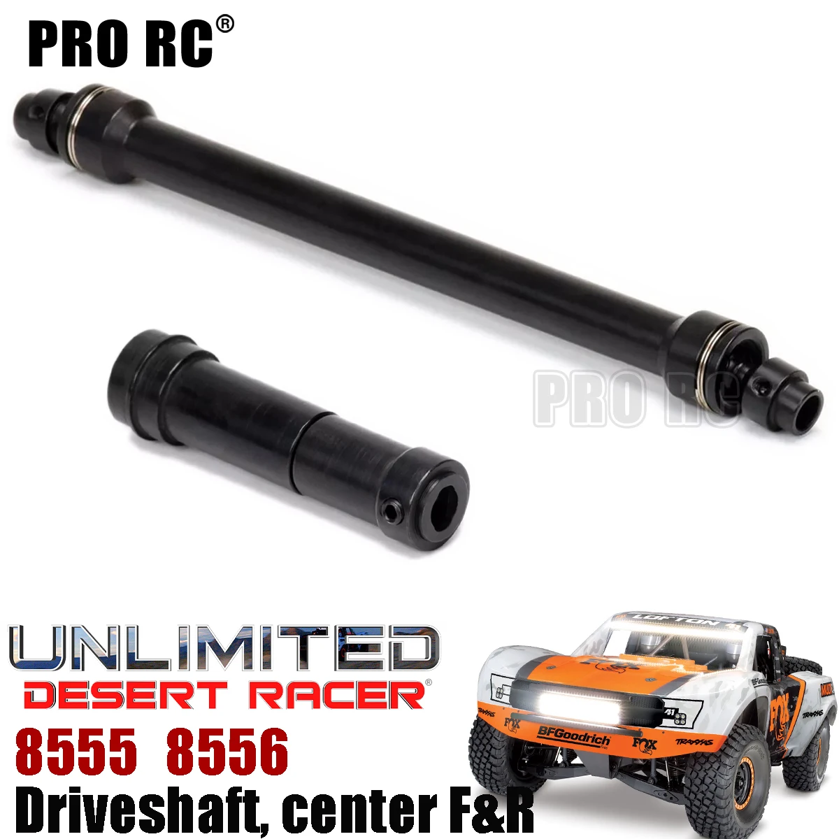 For Traxxas 1/7 UDR Unlimited Desert Racer Steel Center Driveshafts 8555 8556 Set Rc Car Upgrade Parts