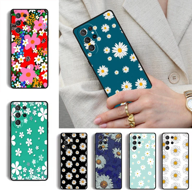 Daisy sun flower art Phone Case for Samsung Galaxy S26 S25 Ultra S24 S23 S22 S21 Plus Note 10 Bumper Cover